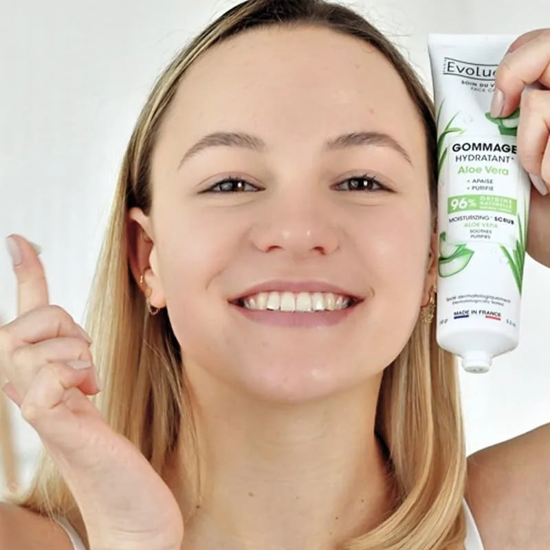 Routine Visage Aloe Vera contenant 4 produits de la marque Evoluderm
