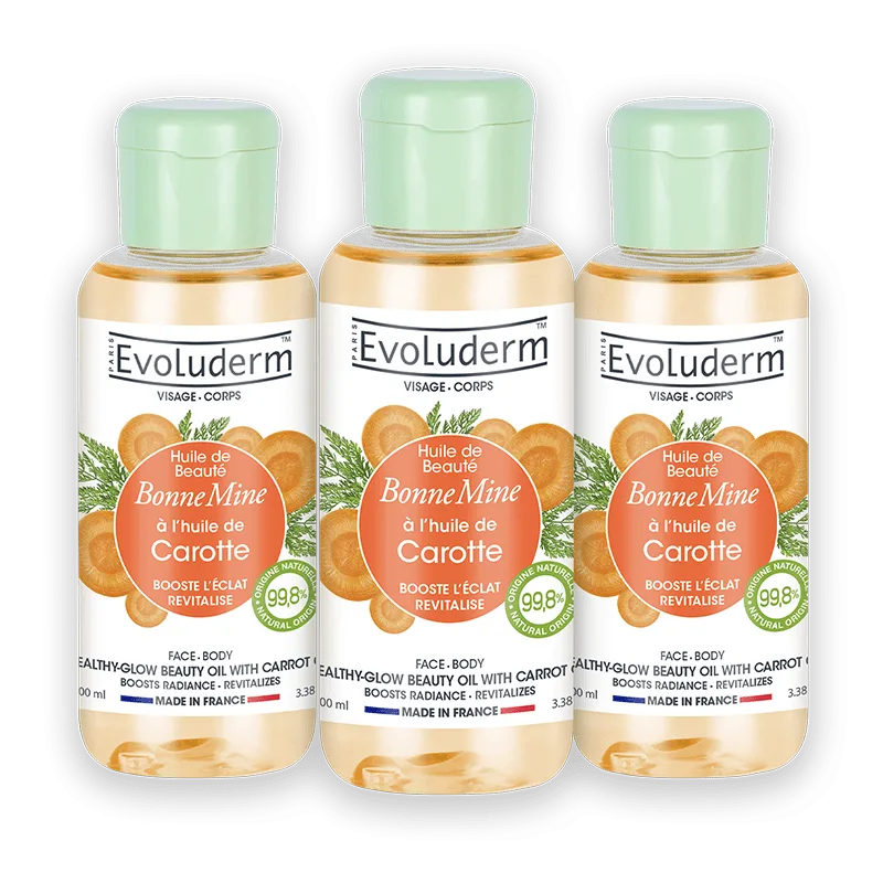 Set of 3 Healthy Glow Beauty Oils with Carrot Oil