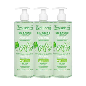 Lote de 3 geles de ducha hidratantes de aloe vera