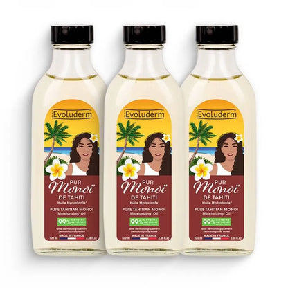 Lote de 3 frascos de aceite hidratante «Pur Monoï de Tahití»