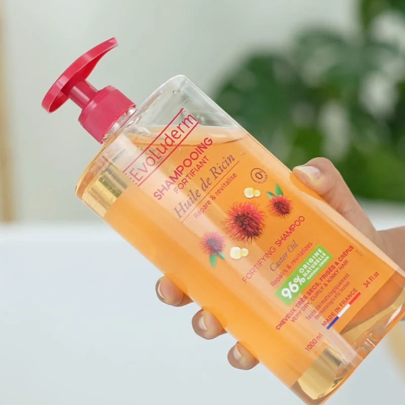 Routine Cheveux à l’Huile de Ricin – 3 Produits pour Cheveux Frisés, Secs ou Crépus + Pince Cheveux Offerte