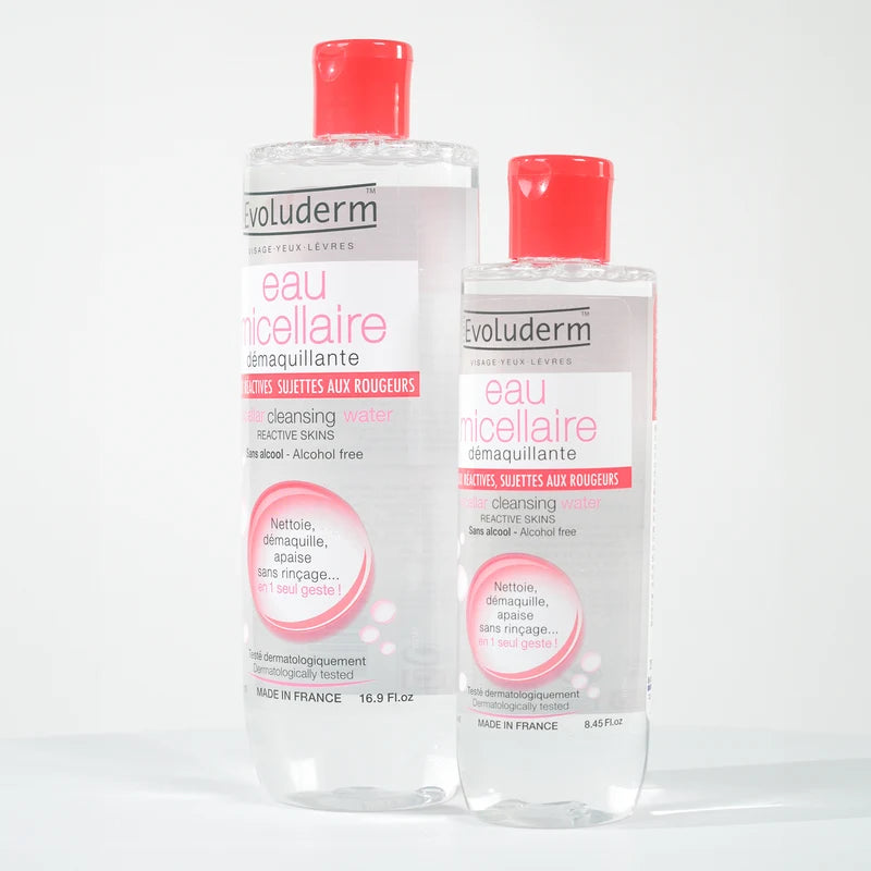 Agua micelar desmaquillante para pieles reactivas y propensas a las rojeces